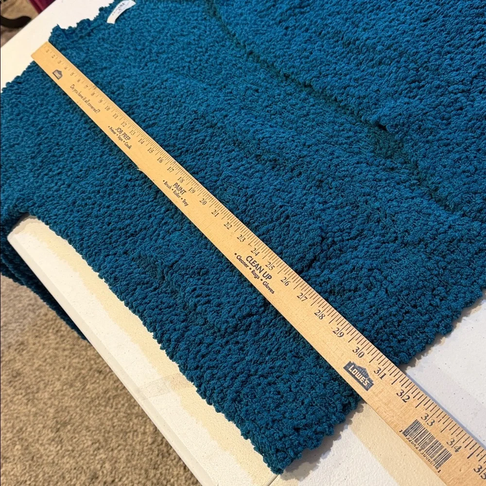 #83. Zenana Outfitters Teal popcorn Textured Sweater xl - Picture 3 of 8